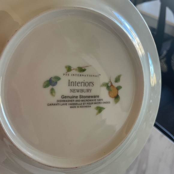 SET OF 2 PTS INTERNATIONAL INTERIORS NEWBURY GENUINE STONEWARE SALAD PLATES - Picture 5 of 8